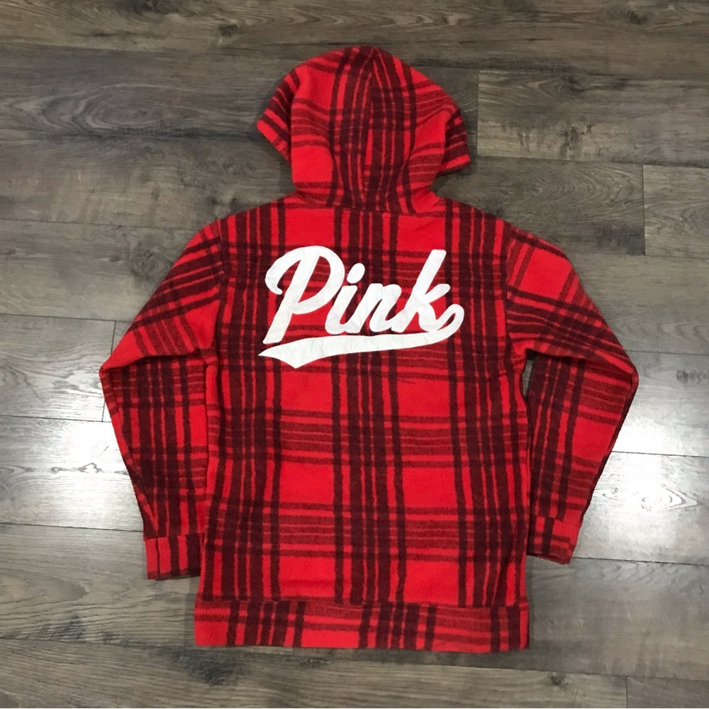 Buffalo Plaid Fleece Pullover by PINK